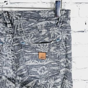ROXY | floral Hawaiian print denim skinny jeans